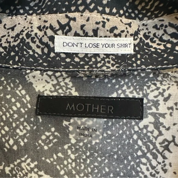 MOTHER The Thin Veil Button Up Shirt Size Medium - Picture 4 of 6